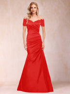 Paulina June Red front view mother of the bride dress