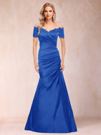 Paulina June Royal Blue back view mother of the bride dress
