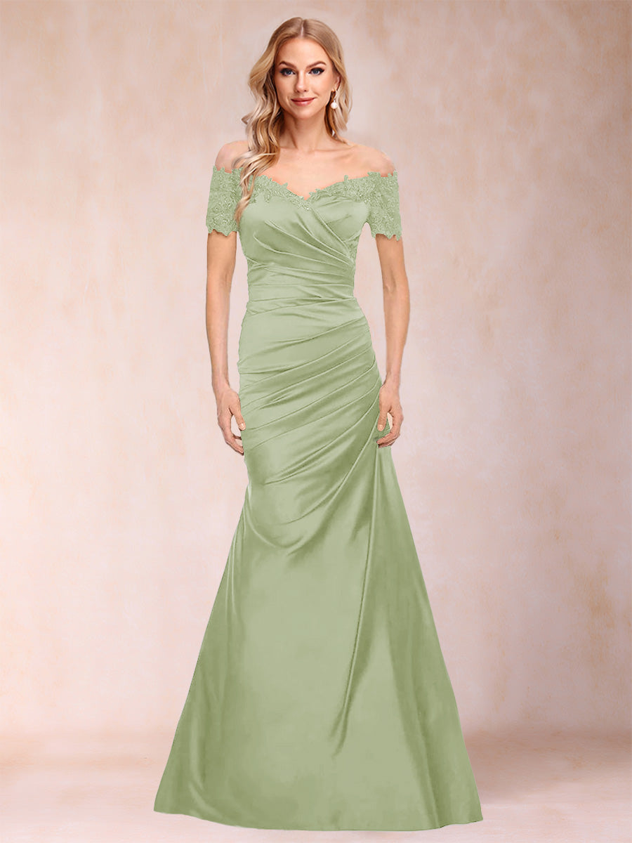 Paulina June Sage Green front view mother of the bride dress