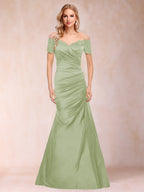 Paulina June Sage Green front view mother of the bride dress
