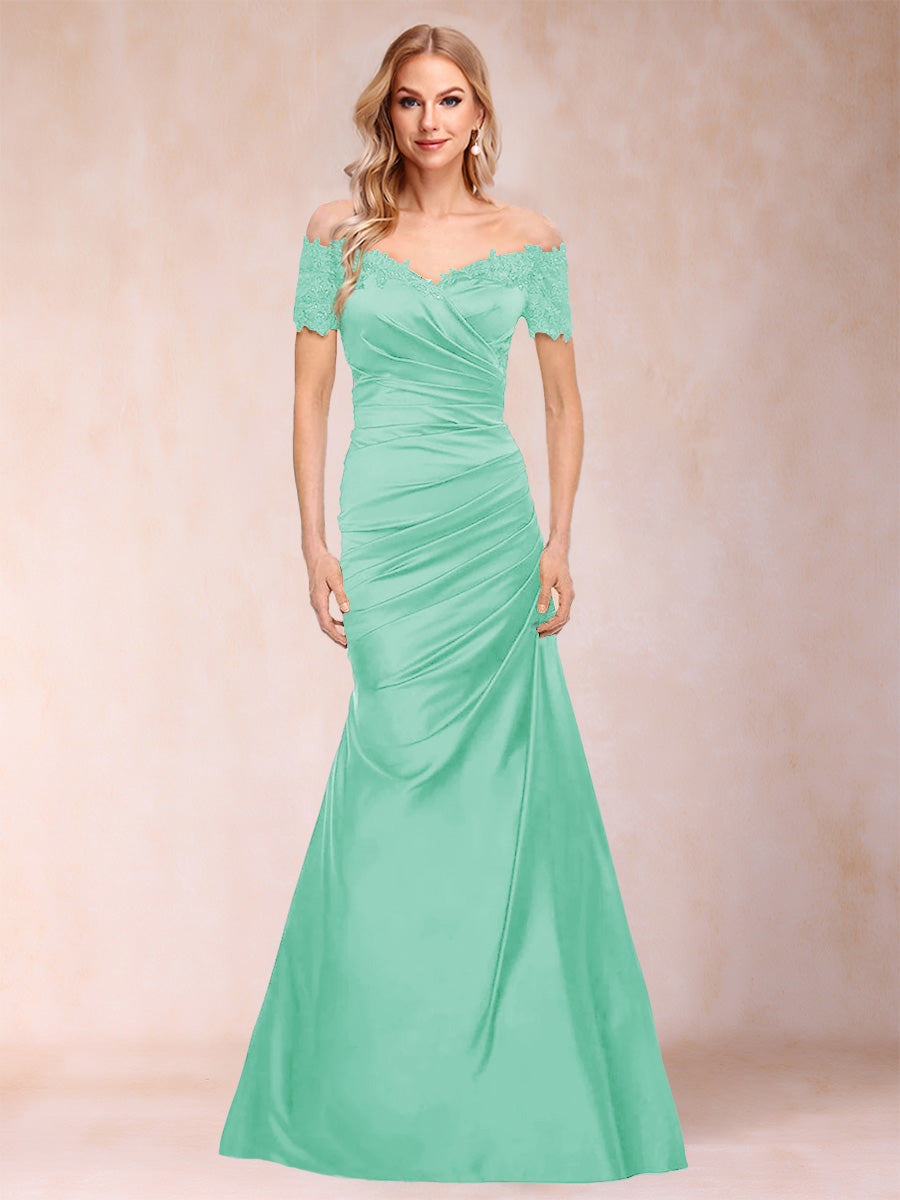 Paulina June Pool Blue back view mother of the bride dress