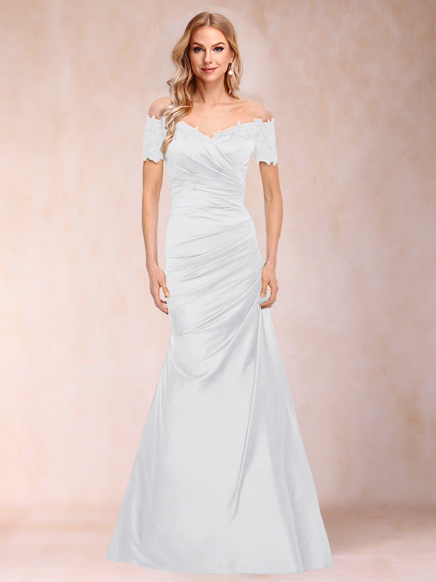 Paulina June White front view mother of the bride dress