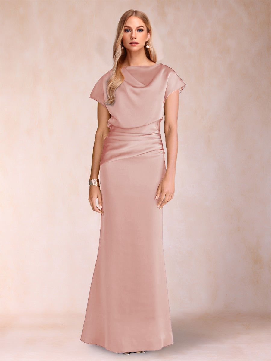 Celia Elise Dusty Rose back view mother of the bride dress
