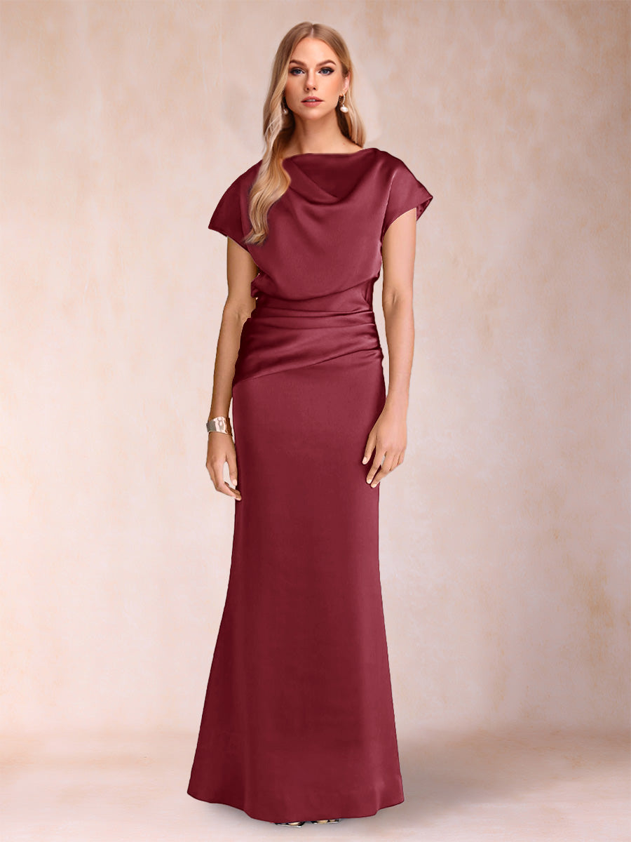 Celia Elise Burgundy back view mother of the bride dress