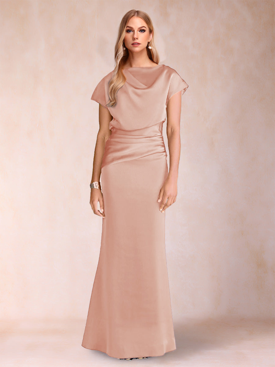 Celia Elise Mauve front view mother of the bride dress
