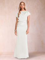 Celia Elise Ivory back view mother of the bride dress