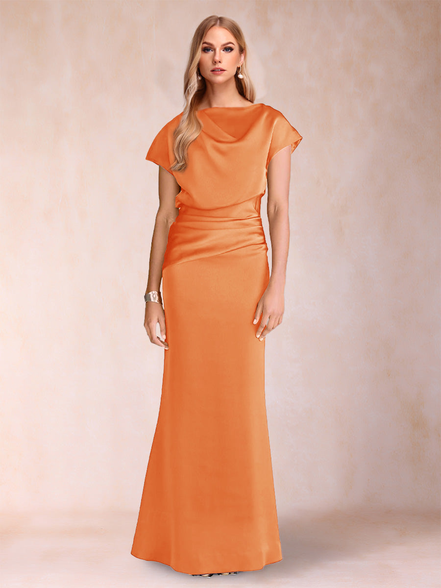 Celia Elise Orange front view mother of the bride dress