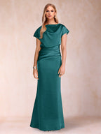 Celia Elise Peacock front view mother of the bride dress