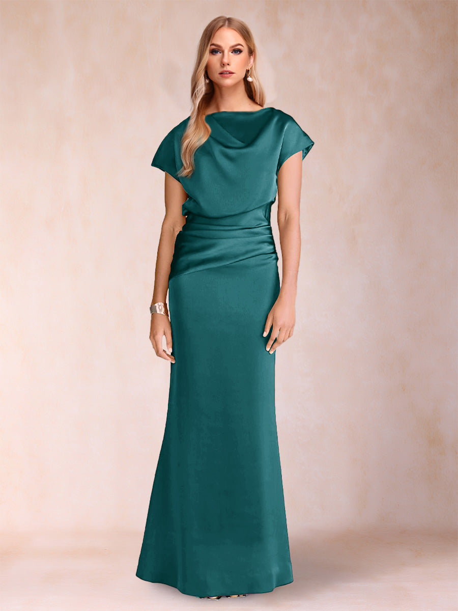 Celia Elise Peacock front view mother of the bride dress