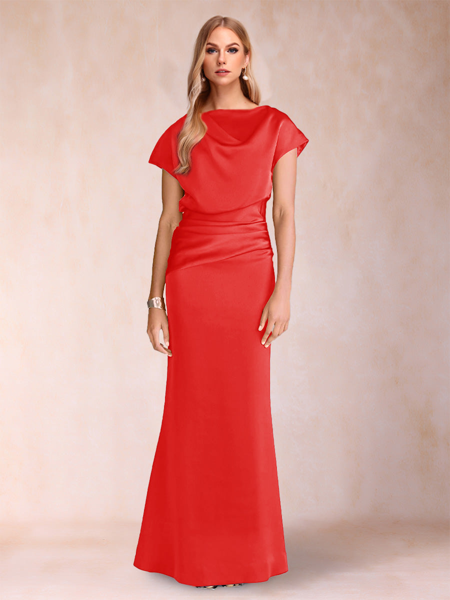Celia Elise Red front view mother of the bride dress