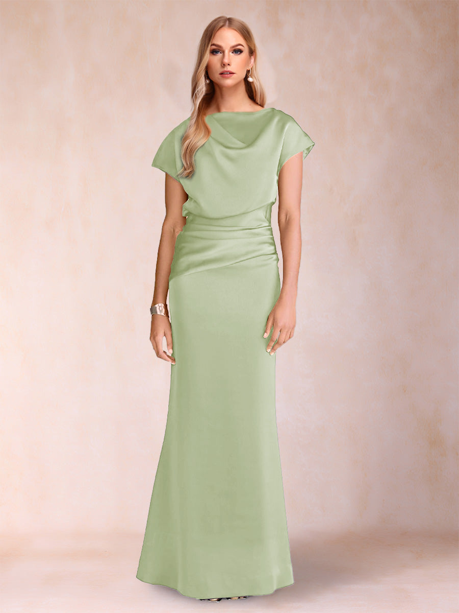 Celia Elise Sage Green front view mother of the bride dress
