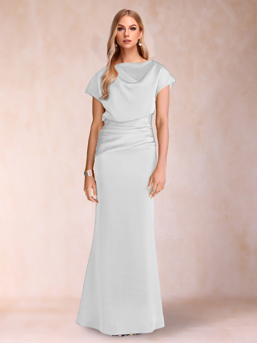 Celia Elise Silver front view mother of the bride dress
