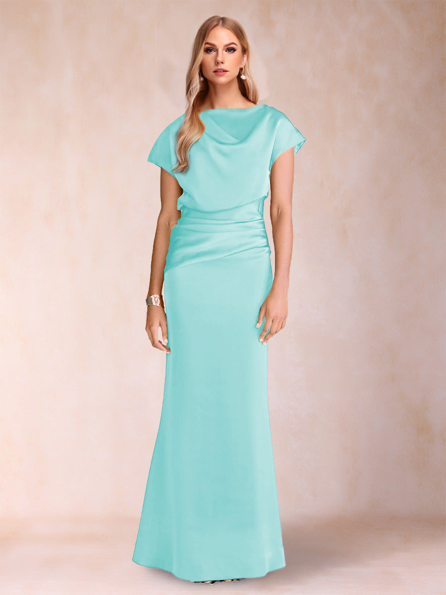 Celia Elise Sky Blue side view mother of the bride dress