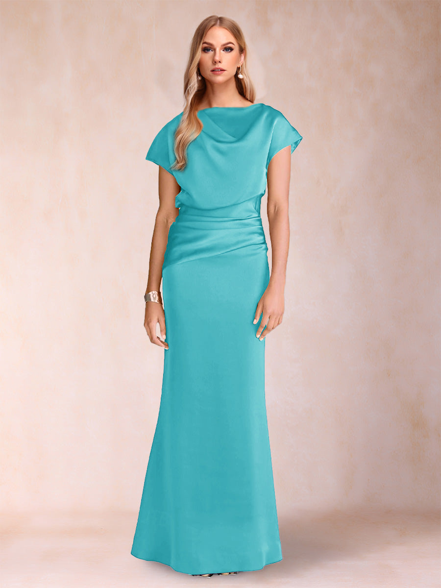 Celia Elise Turquoise back view mother of the bride dress