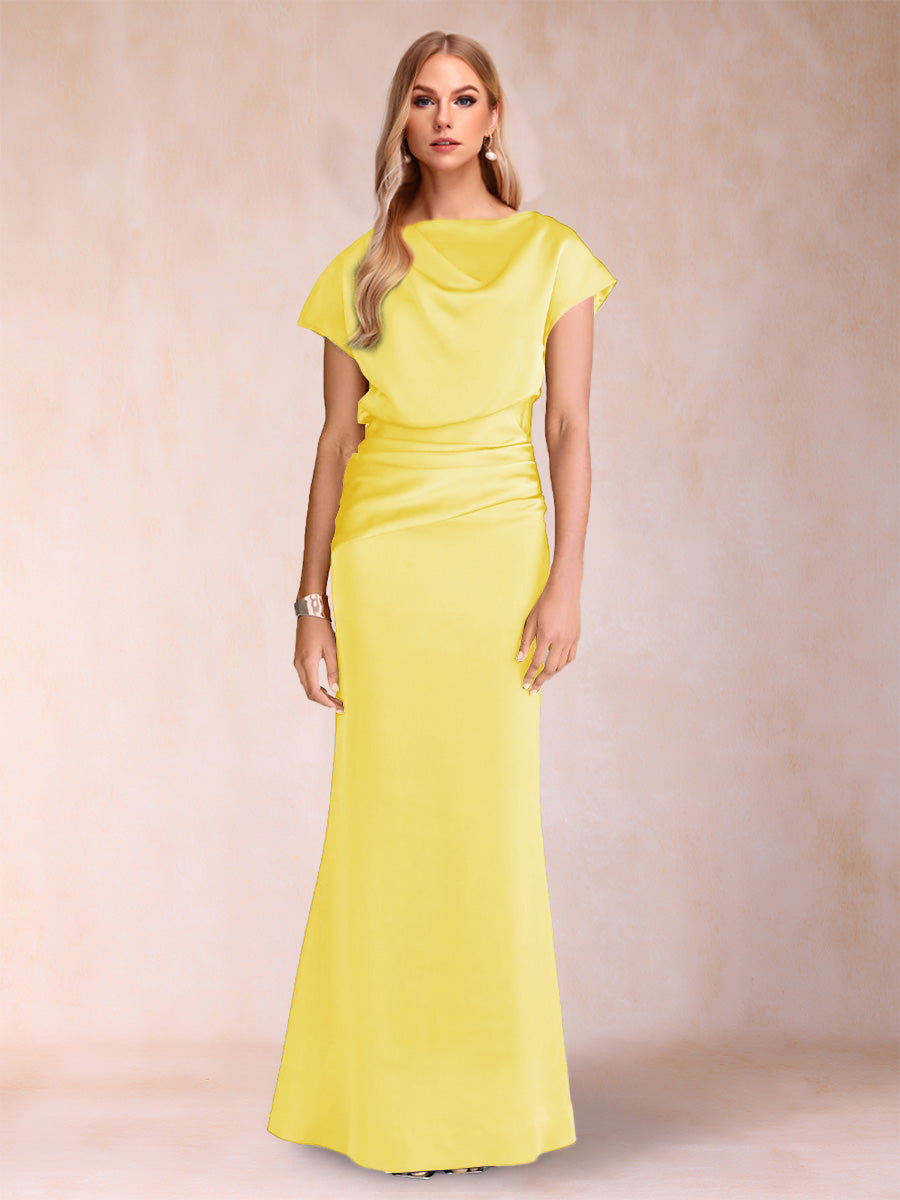 Celia Elise Yellow front view mother of the bride dress