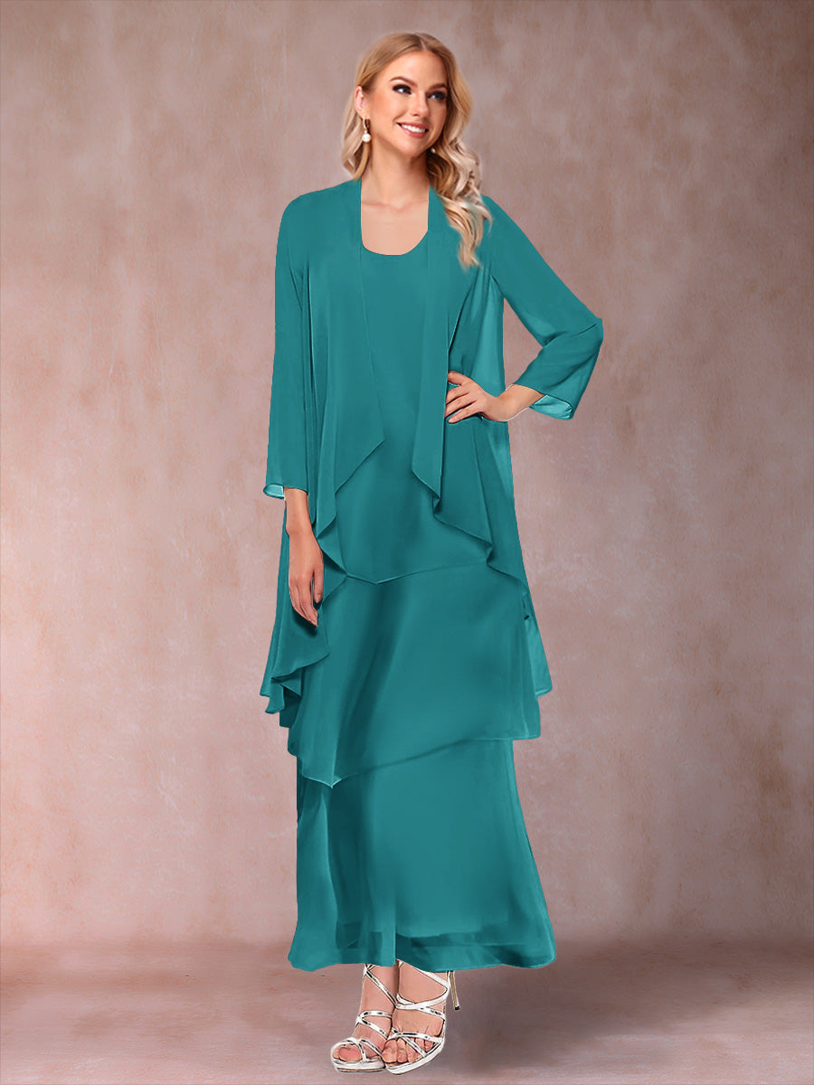 Isadora Elise Turquoise back view mother of the bride dress