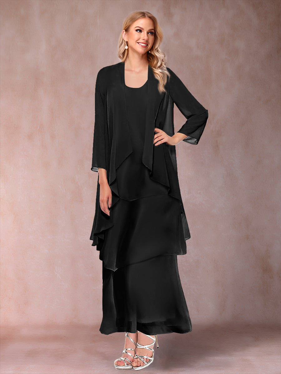 Isadora Elise Black front view mother of the bride dress
