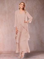Isadora Elise Blush front view mother of the bride dress