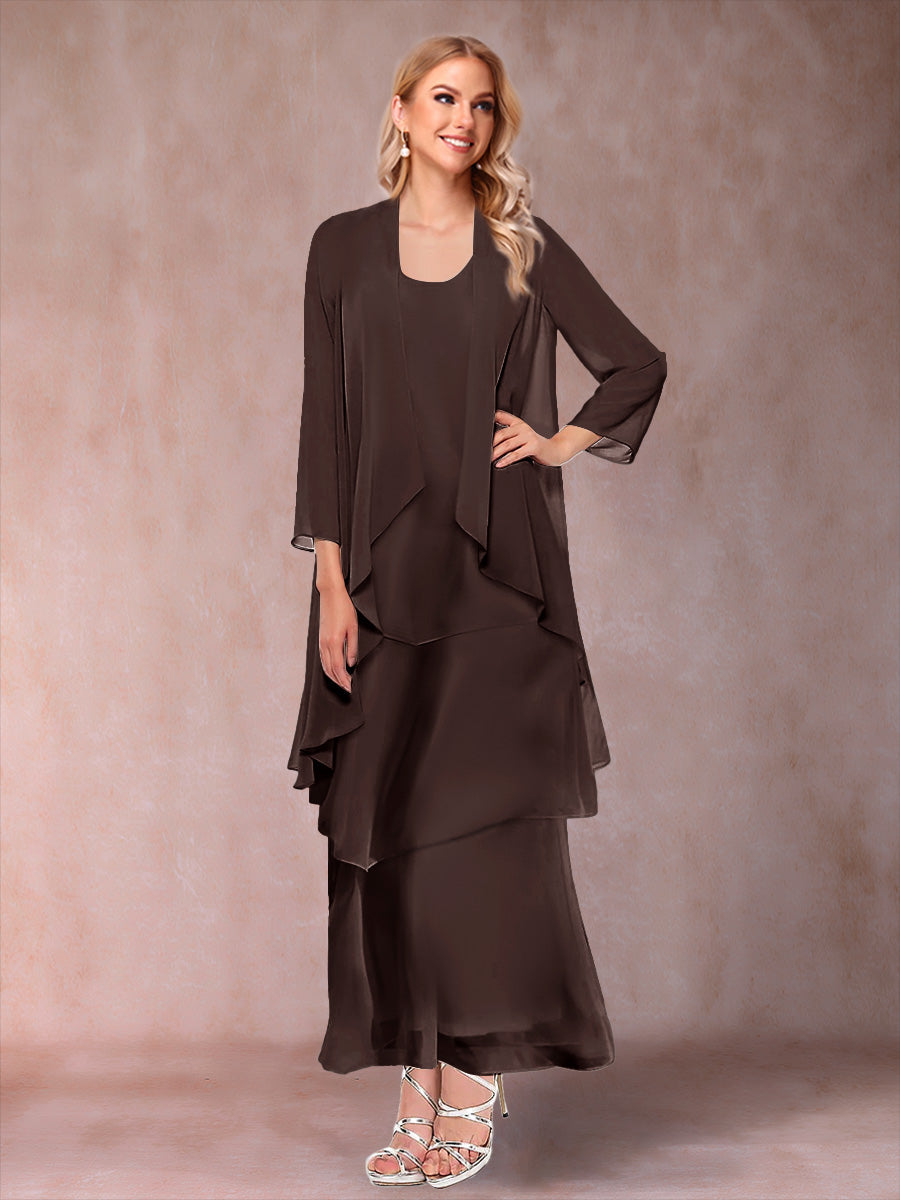 Isadora Elise Brown front view mother of the bride dress