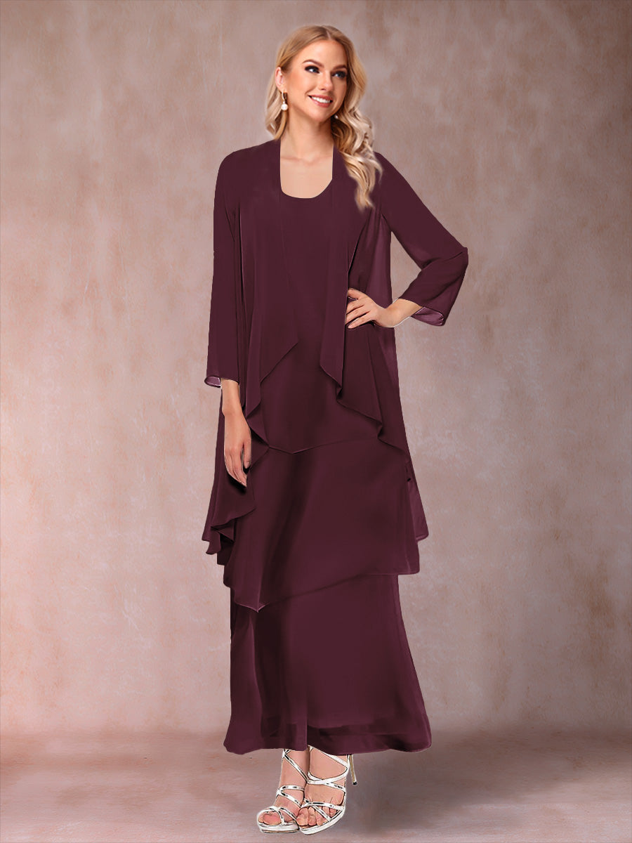 Isadora Elise Burgundy side view mother of the bride dress
