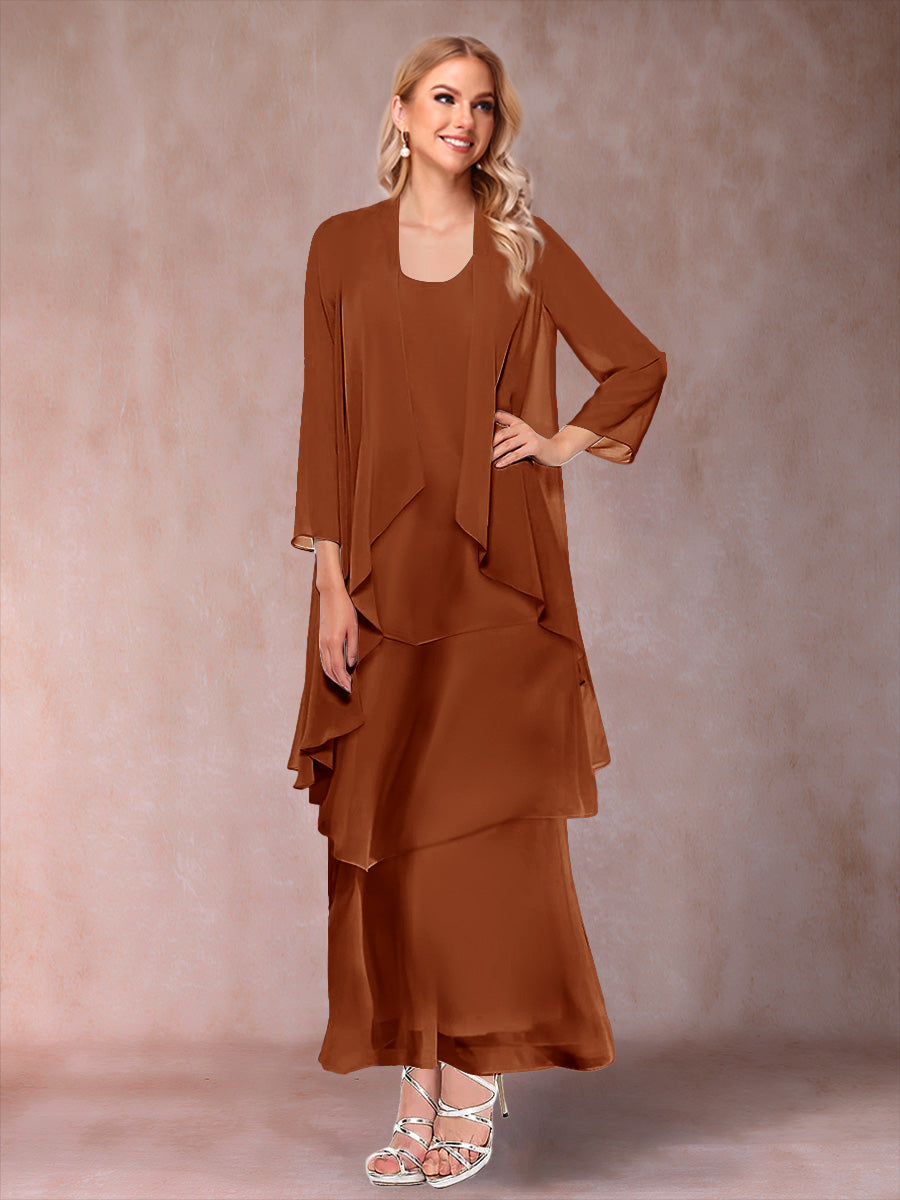 Isadora Elise Burnt Orange front view mother of the bride dress