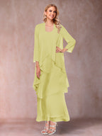 Isadora Elise Daffodil front view mother of the bride dress