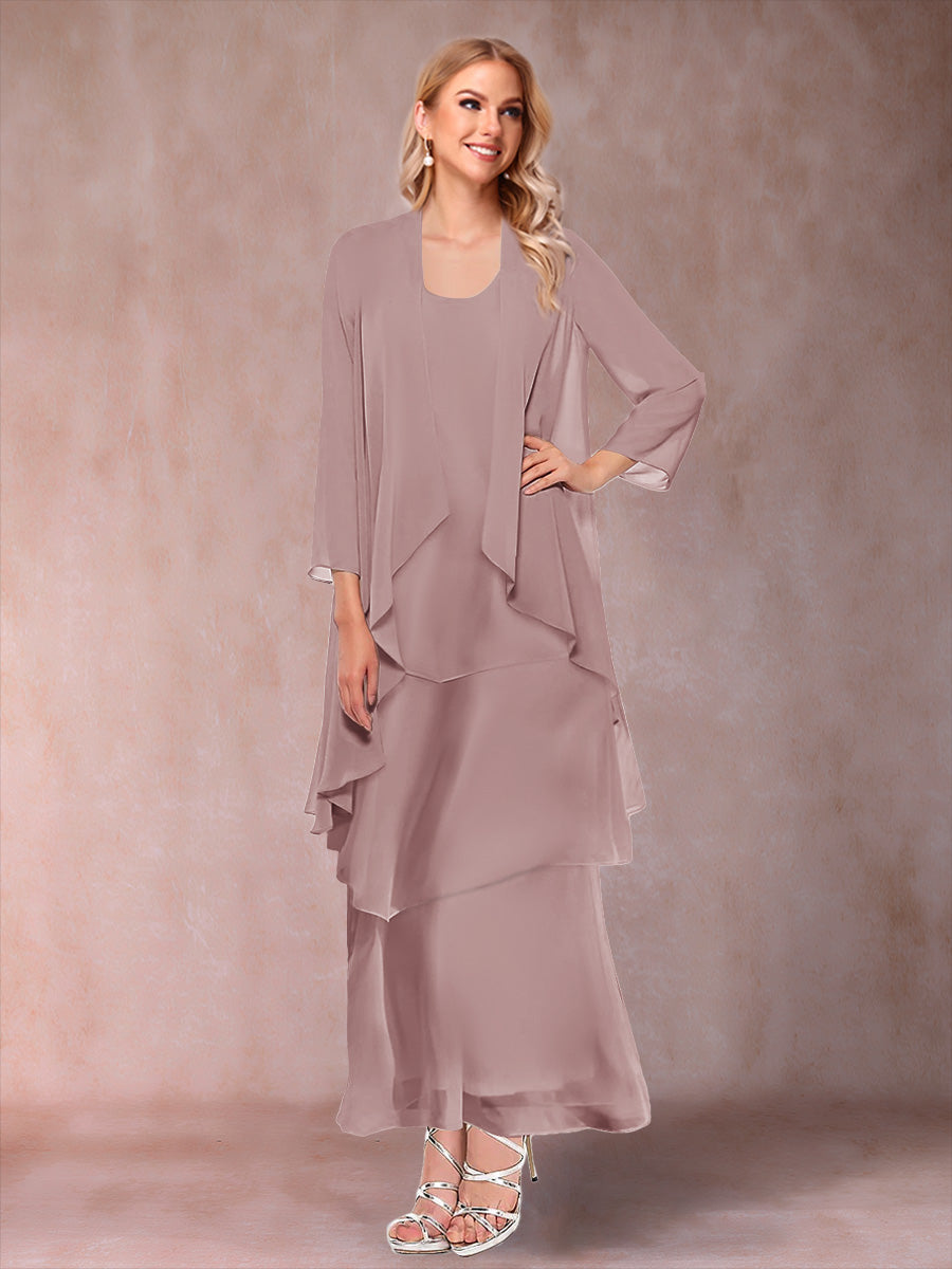 Isadora Elise Dusty Rose back view mother of the bride dress