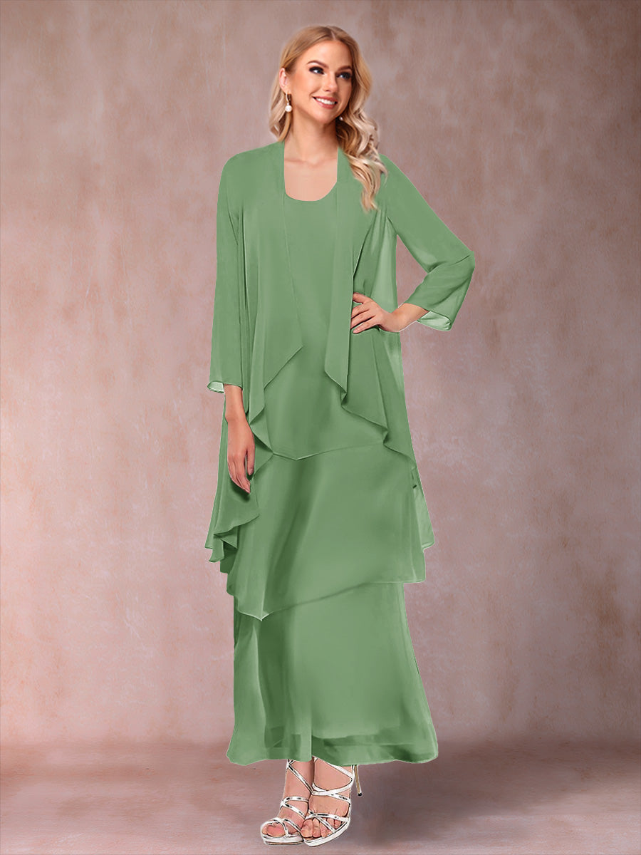 Isadora Elise Sage Green front view mother of the bride dress