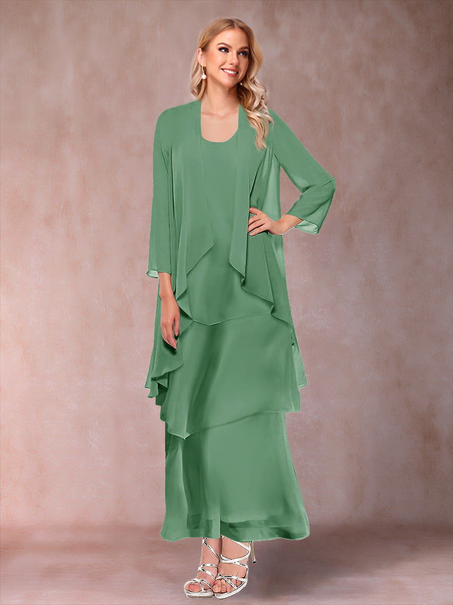 Isadora Elise Eucalyptus front view mother of the bride dress