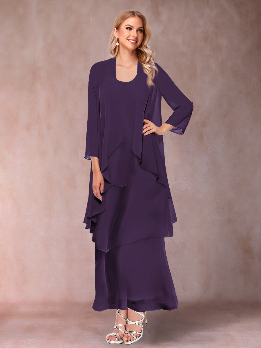 Isadora Elise Grape front view mother of the bride dress