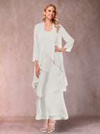 Isadora Elise Ivory front view mother of the bride dress