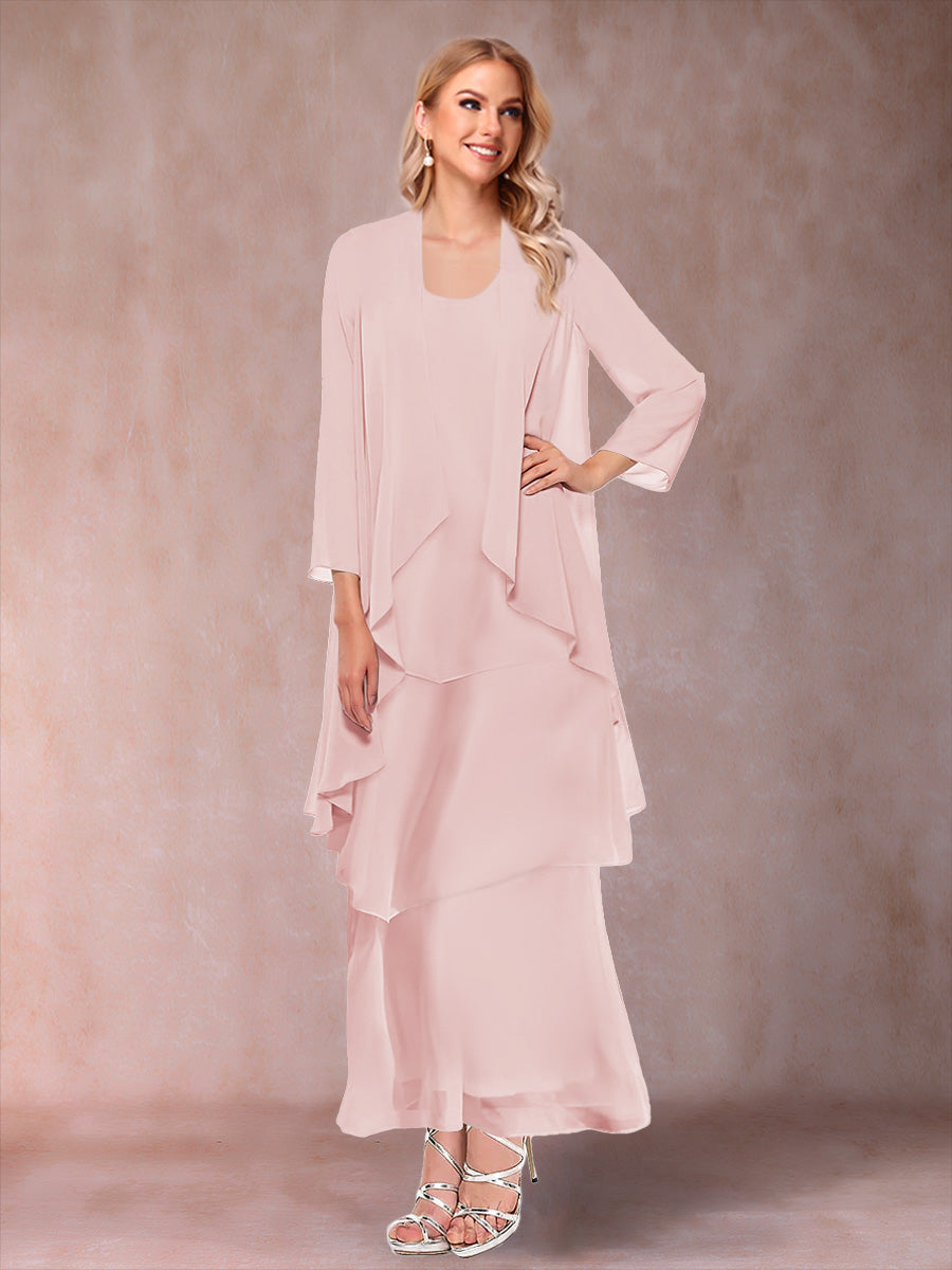 Isadora Elise Pearl Pink back view mother of the bride dress