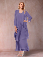 Isadora Elise Lilac back view mother of the bride dress