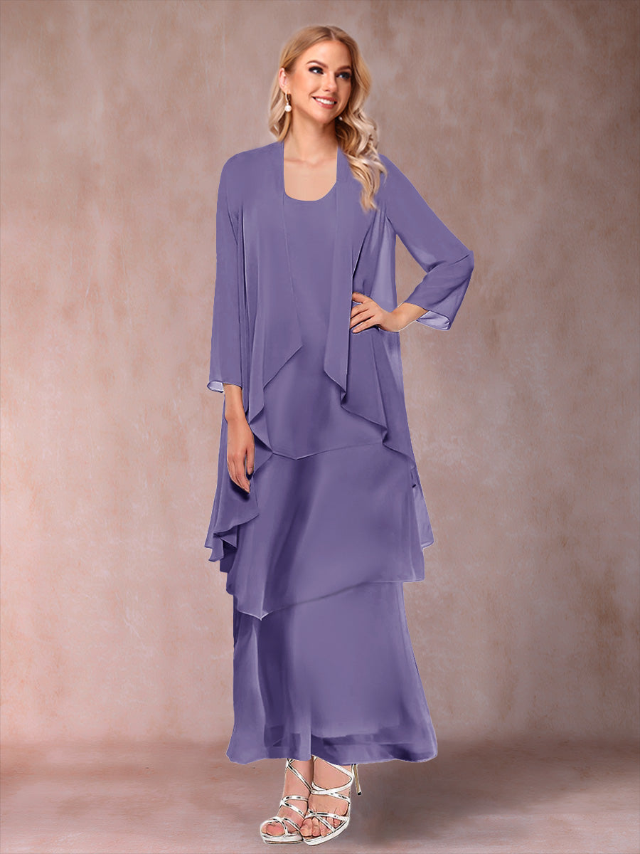 Isadora Elise Lilac back view mother of the bride dress