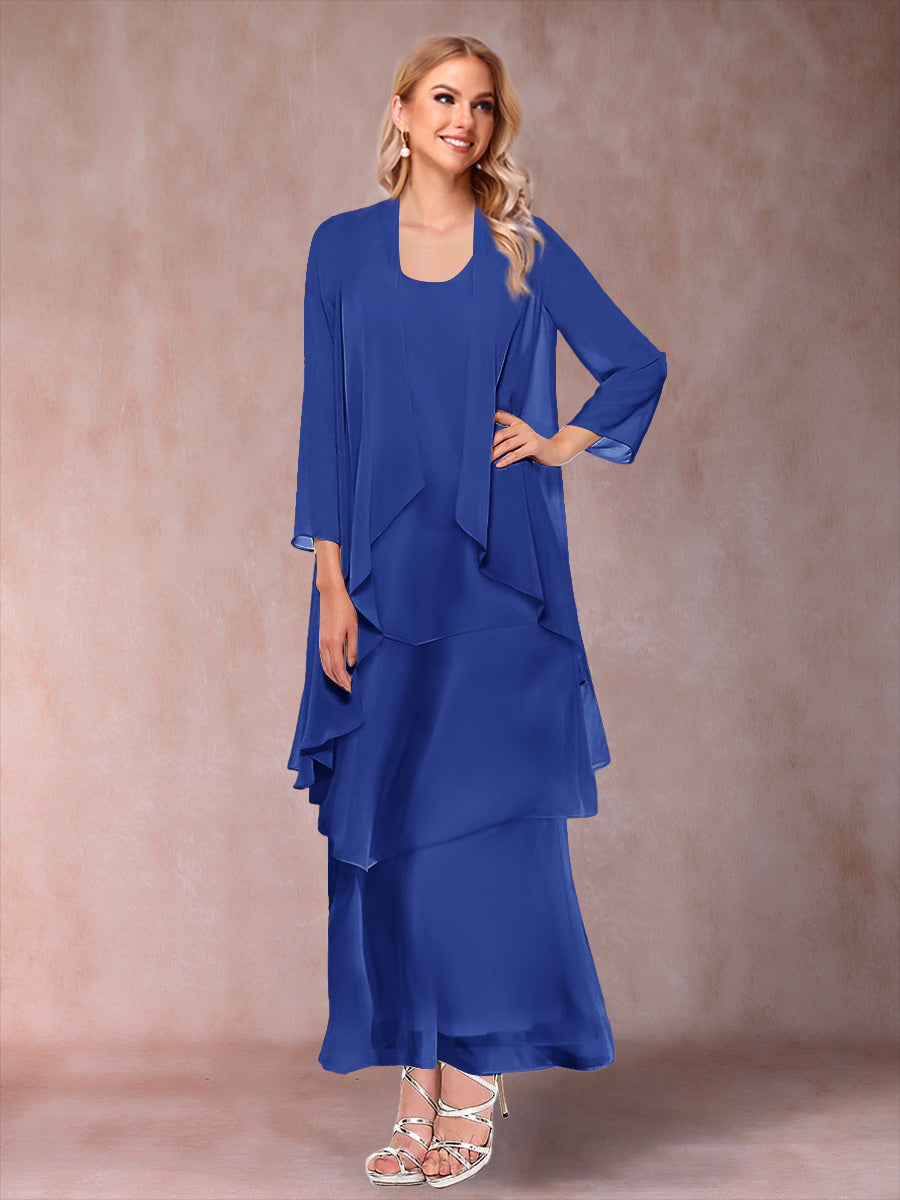 Isadora Elise Royal Blue side view mother of the bride dress