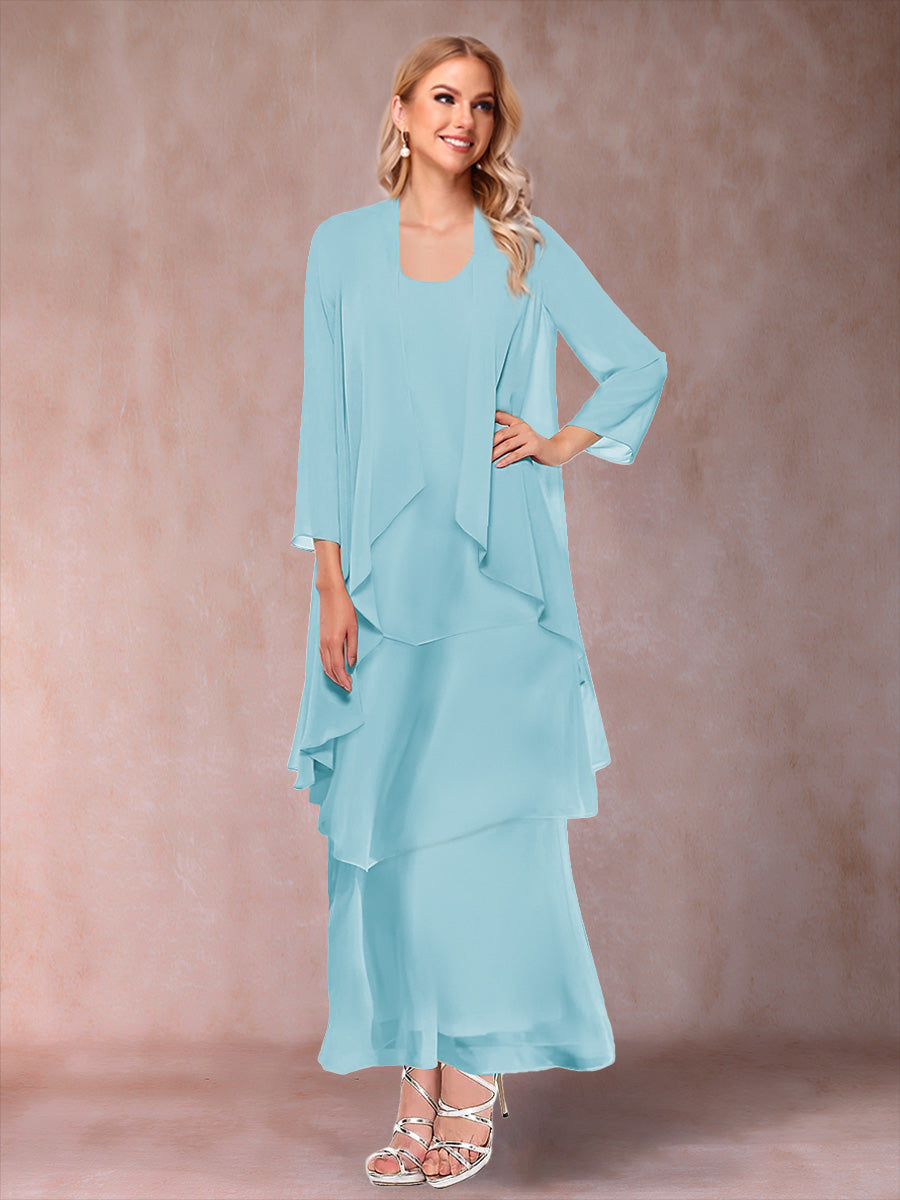 Isadora Elise Sky Blue side view mother of the bride dress