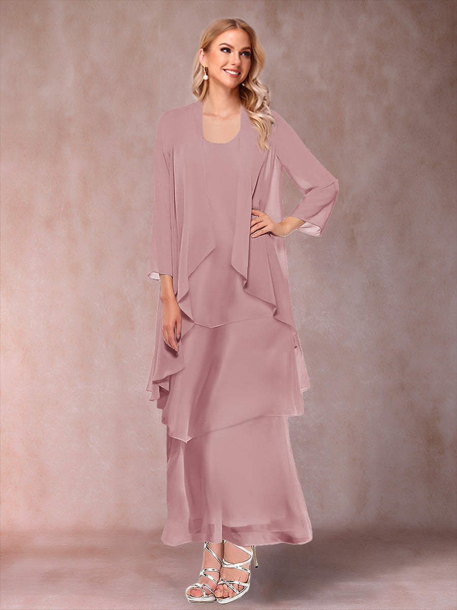 Isadora Elise Mauve front view mother of the bride dress