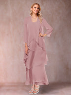 Isadora Elise Mauve front view mother of the bride dress
