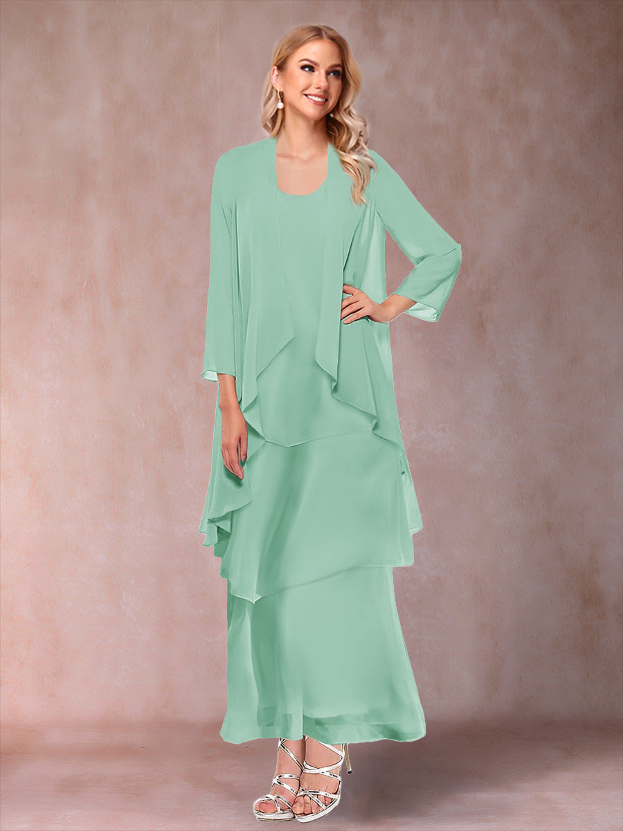 Isadora Elise Mint Green front view mother of the bride dress