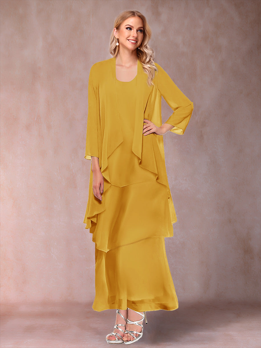Isadora Elise Gold back view mother of the bride dress