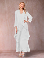 Isadora Elise Ivory back view mother of the bride dress