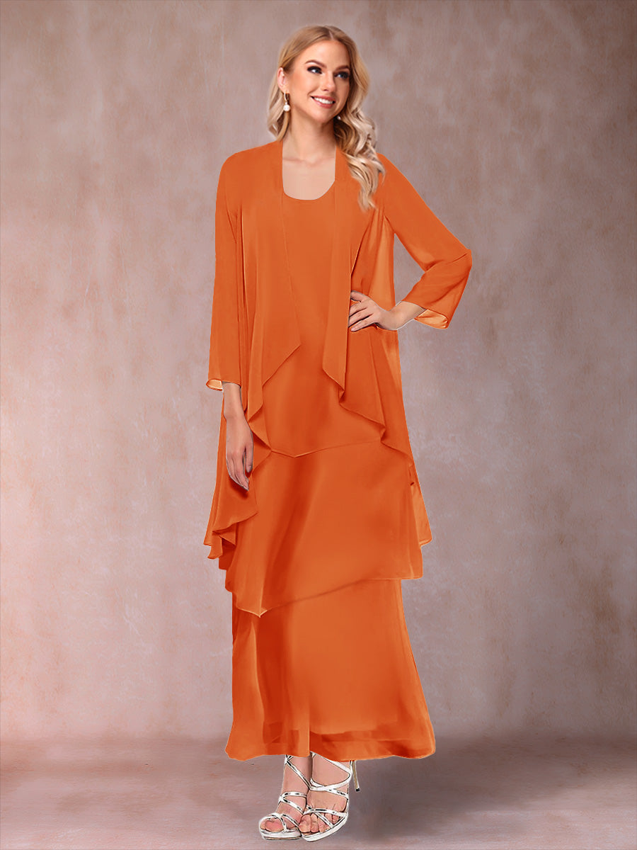 Isadora Elise Orange front view mother of the bride dress