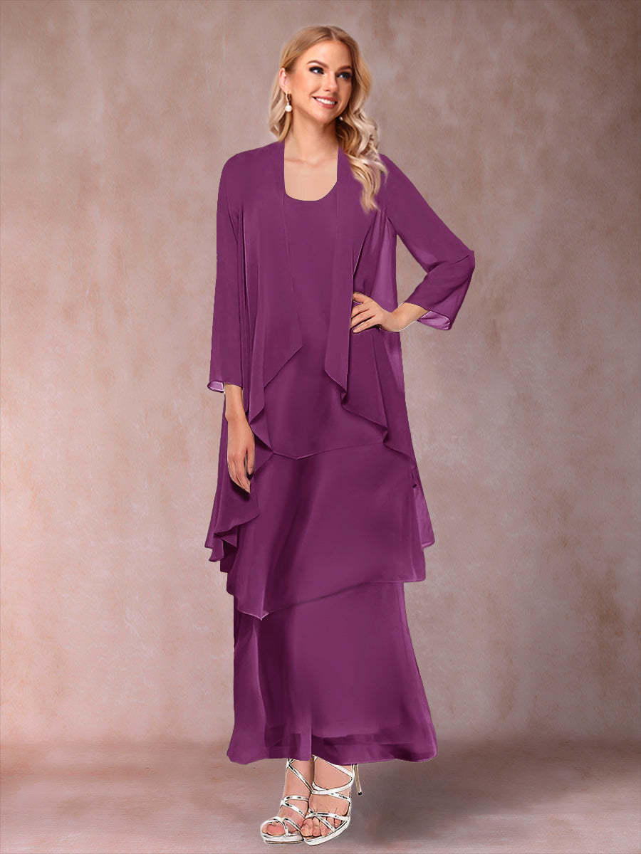Isadora Elise Orchid front view mother of the bride dress