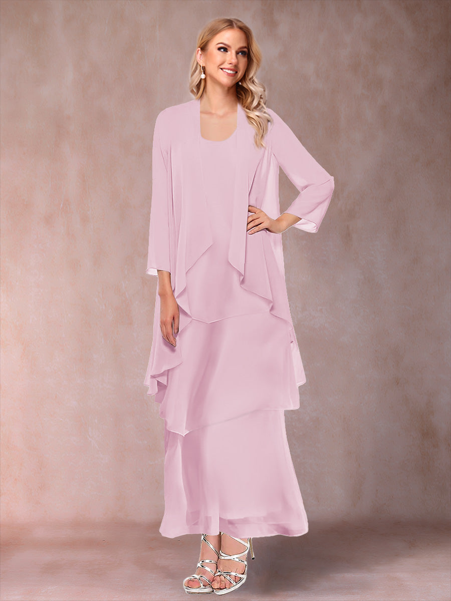 Isadora Elise Rose Pink front view mother of the bride dress