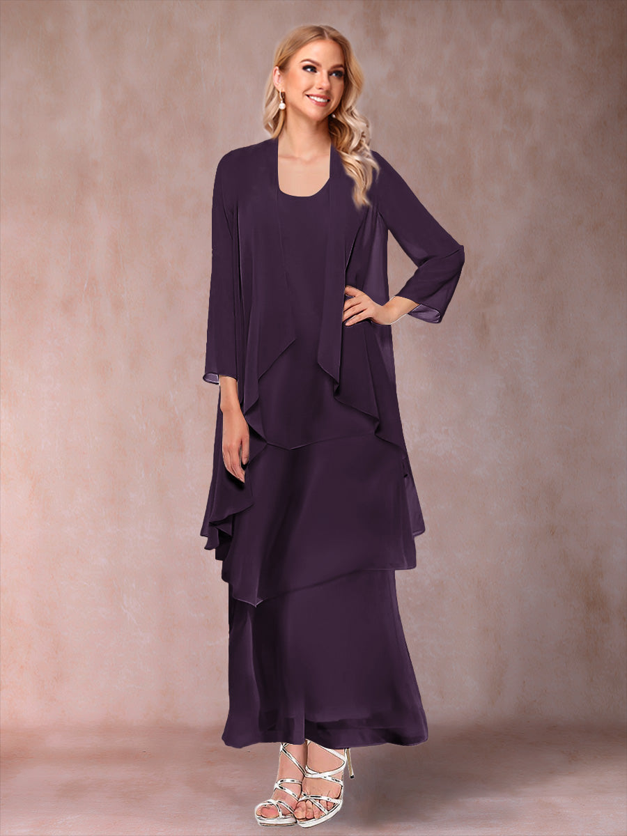 Isadora Elise Plum front view mother of the bride dress