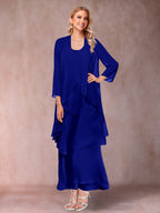 Isadora Elise Royal Blue back view mother of the bride dress