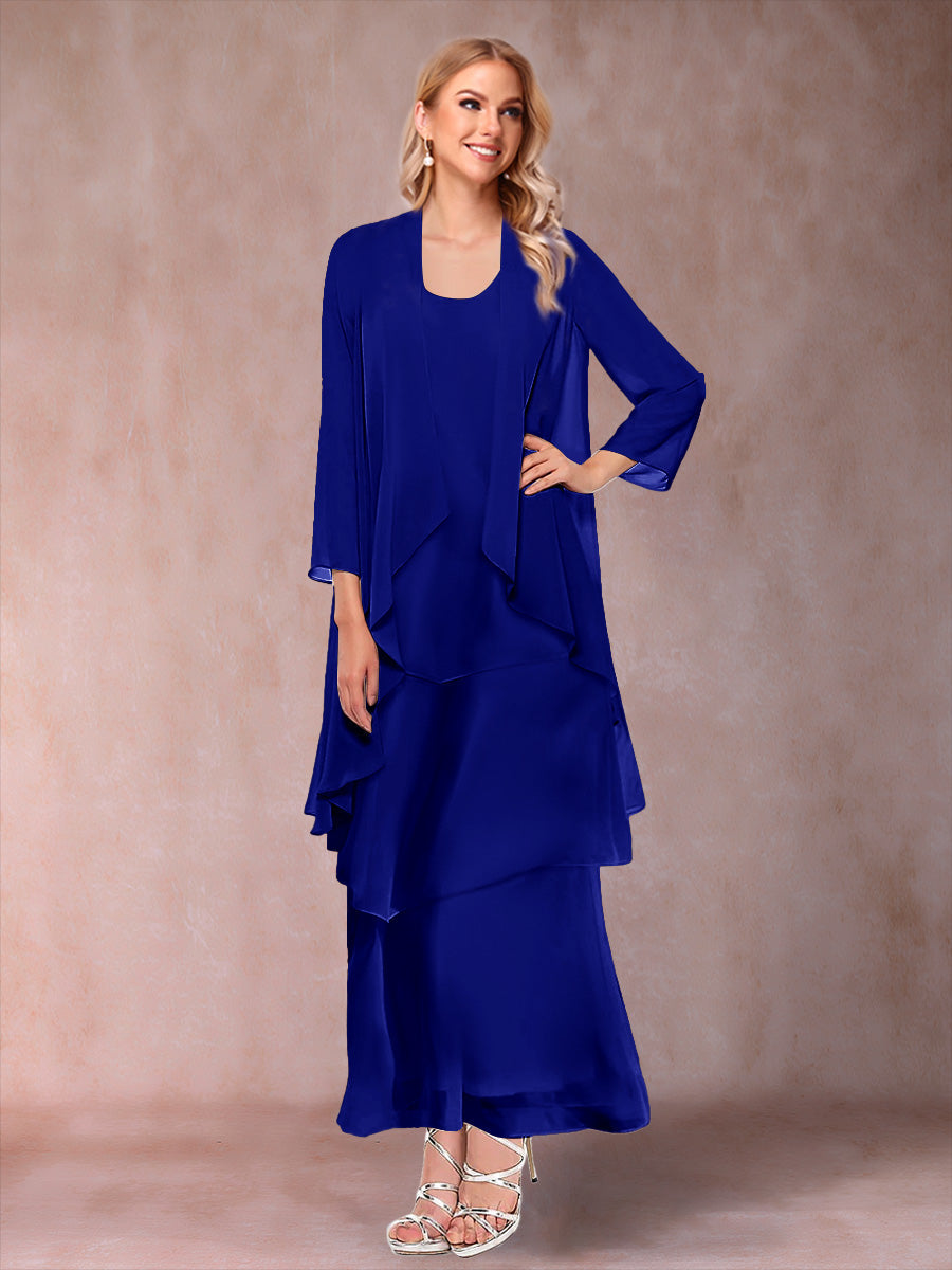 Isadora Elise Royal Blue back view mother of the bride dress