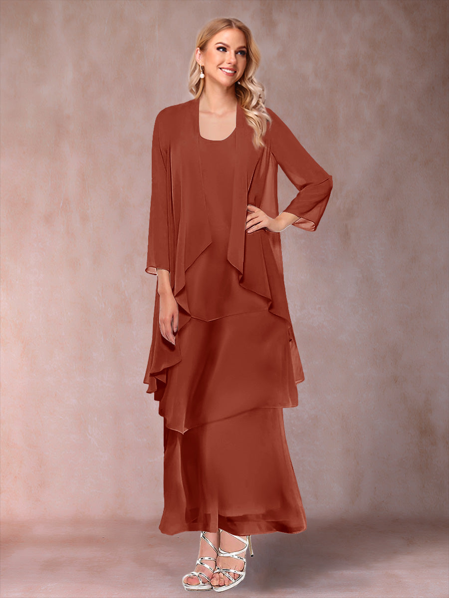 Isadora Elise Rust front view mother of the bride dress