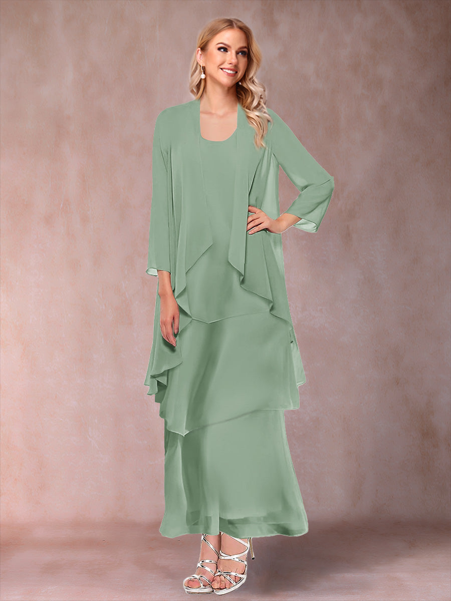 Isadora Elise Sage Green back view mother of the bride dress