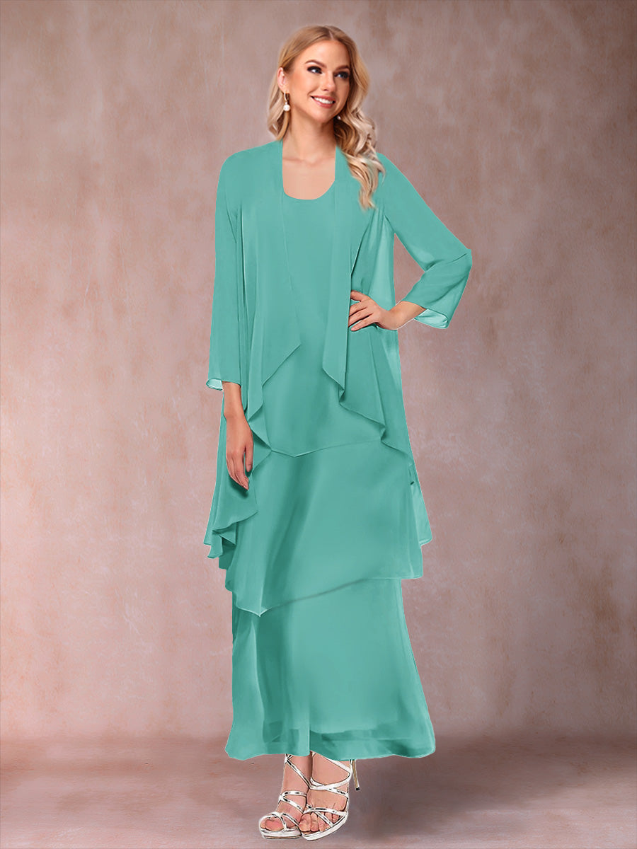 Isadora Elise Pool Blue back view mother of the bride dress